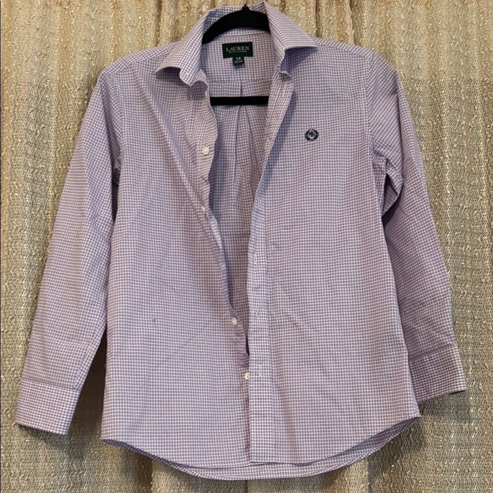 Lauren Ralph Lauren Purple Checkered Shirt